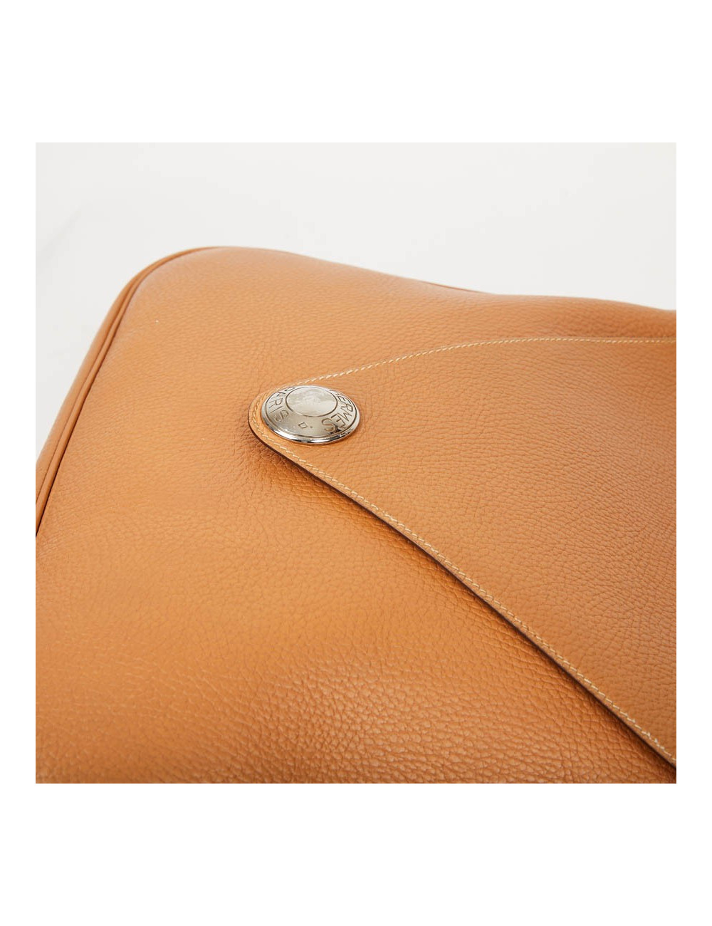 Sac Christine HERMES cuir grainé gold 