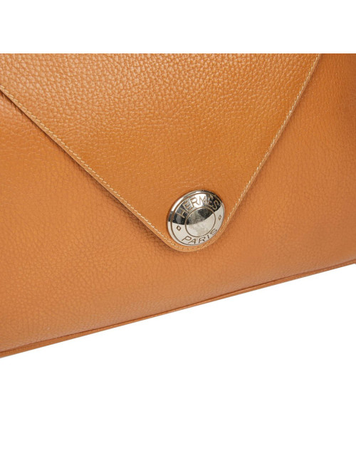 Sac Christine HERMES cuir grainé gold 