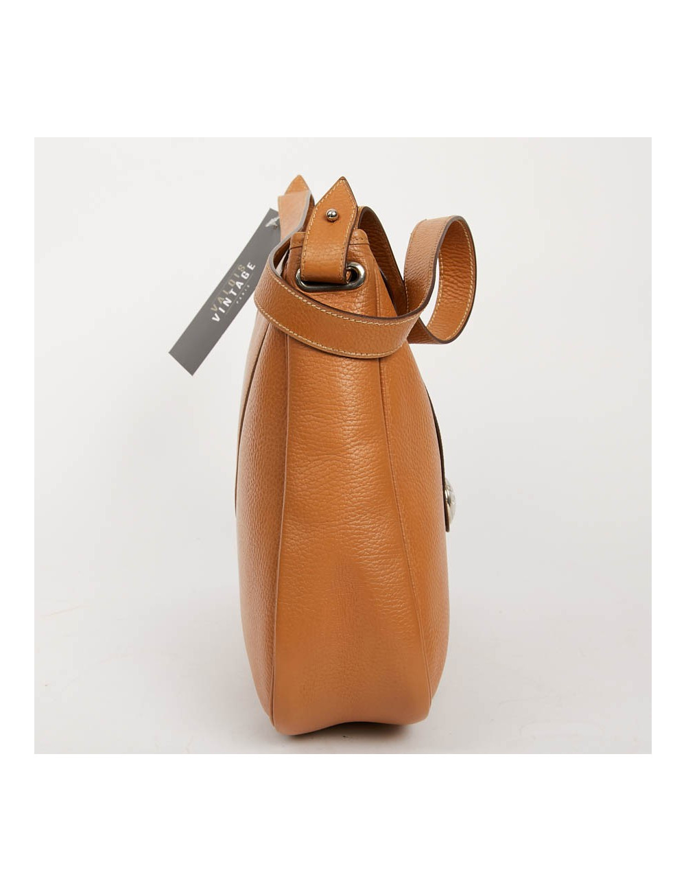 Sac Christine HERMES cuir grainé gold 