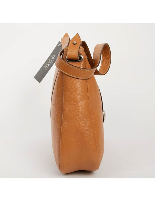 Sac Christine HERMES cuir grainé gold 