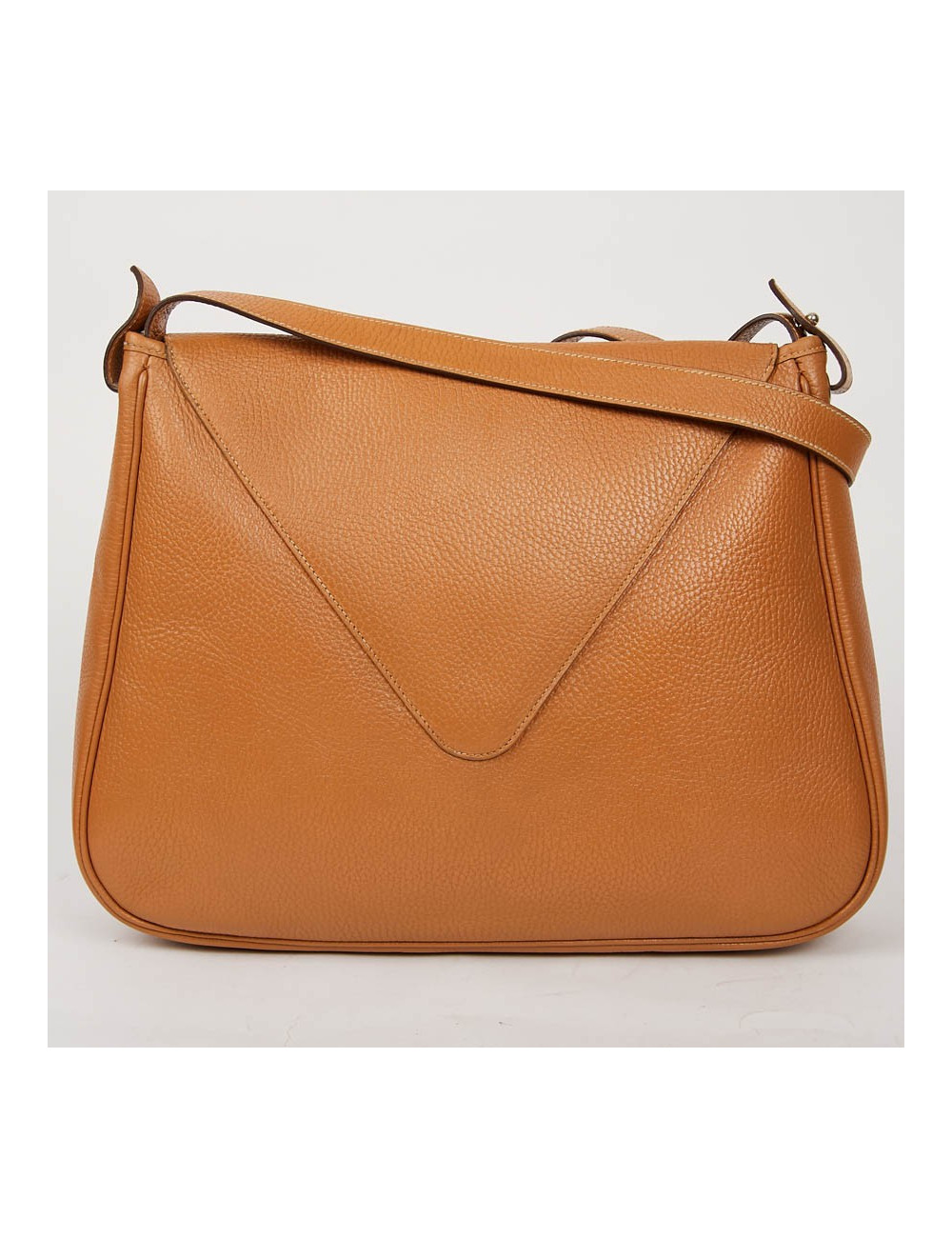 Sac Christine HERMES cuir grainé gold 