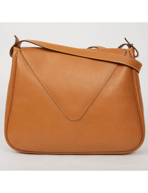 Sac Christine HERMES cuir grainé gold 