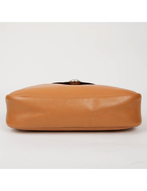 Sac Christine HERMES cuir grainé gold 