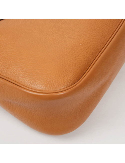 Sac Christine HERMES cuir grainé gold 