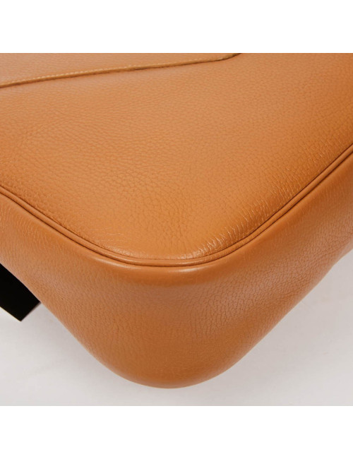 Sac Christine HERMES cuir grainé gold 