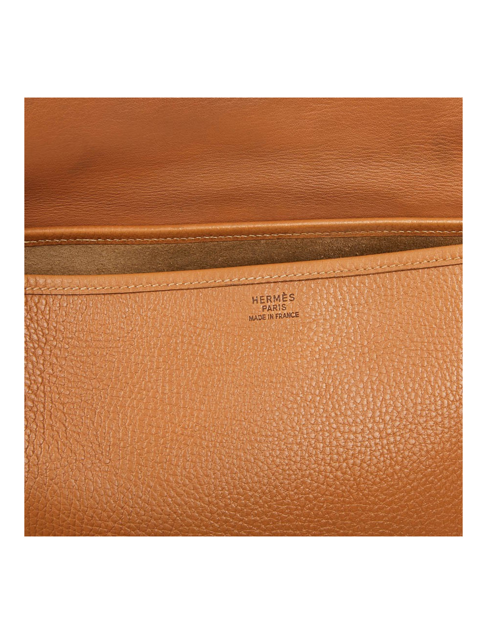 Sac Christine HERMES cuir grainé gold 