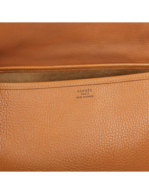 Sac Christine HERMES cuir grainé gold 