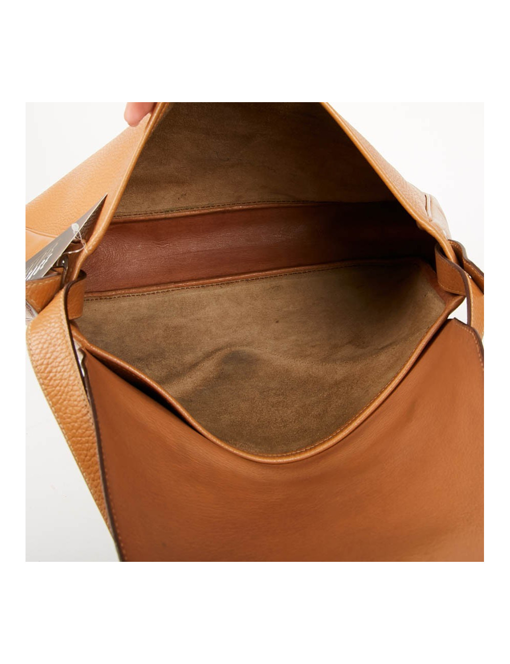 Sac Christine HERMES cuir grainé gold 