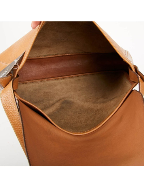 Sac Christine HERMES cuir grainé gold 