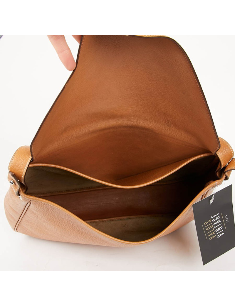 Sac Christine HERMES cuir grainé gold 