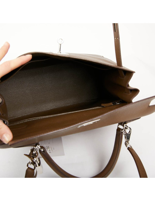 Kelly sellier 32 HERMES bandoulière cuir Epsom