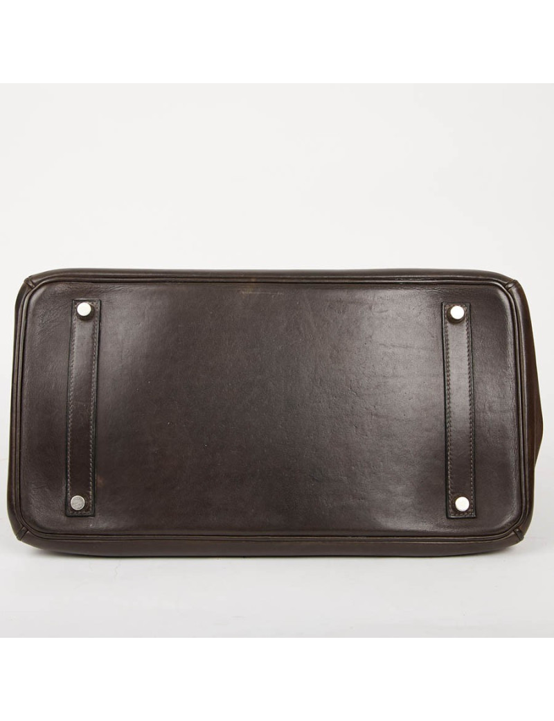 Birkin 35 HERMES occasion cuir Barenia marron