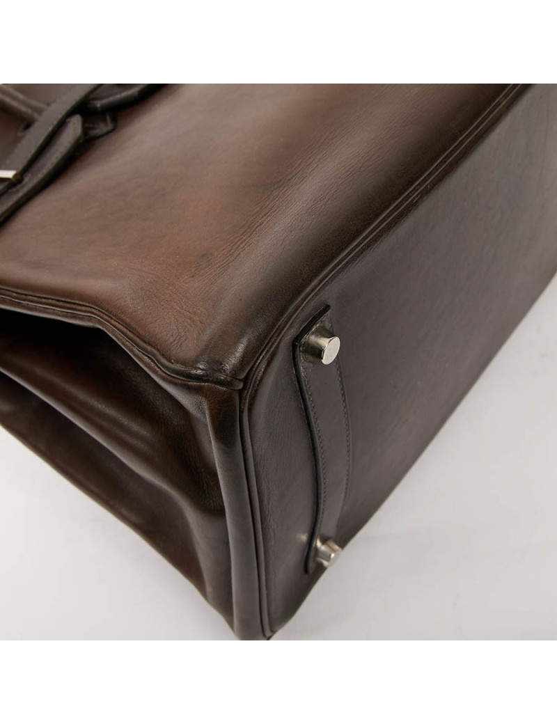 Birkin 35 HERMES occasion cuir Barenia marron