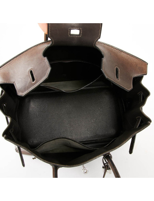 Birkin 35 HERMES occasion cuir Barenia marron