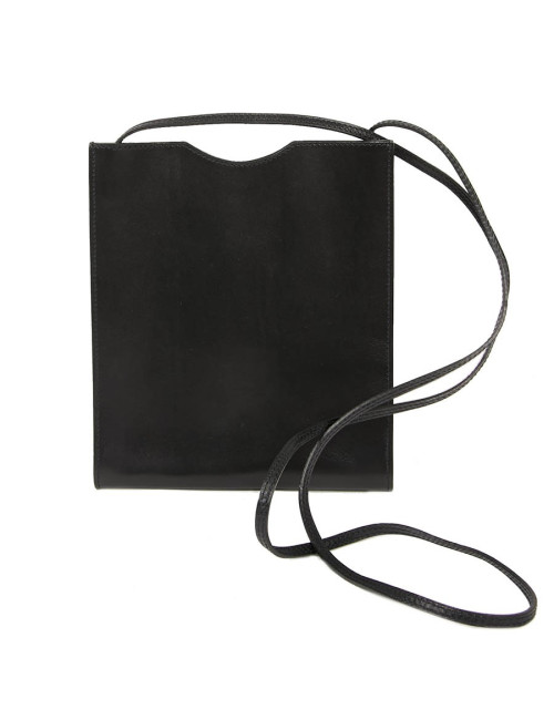 Pochette Omnitou HERMES cuir box noir