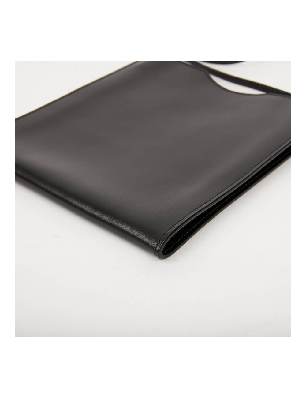 Pochette Omnitou HERMES cuir box noir