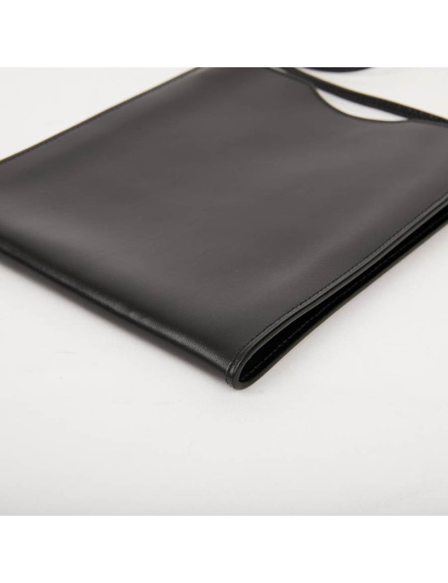 Pochette Omnitou HERMES cuir box noir
