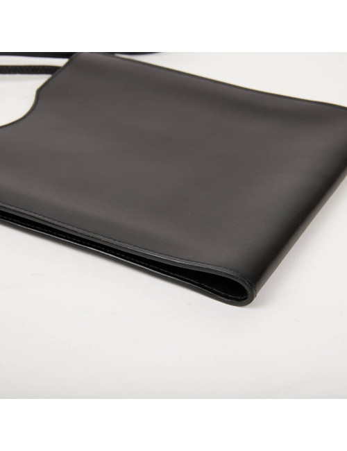 Pochette Omnitou HERMES cuir box noir