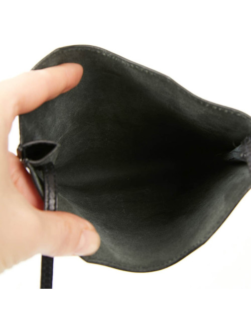 Pochette Omnitou HERMES cuir box noir