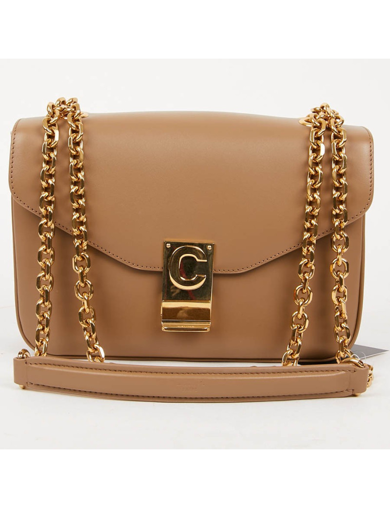 Sac C Celine cuir d'agneau beige