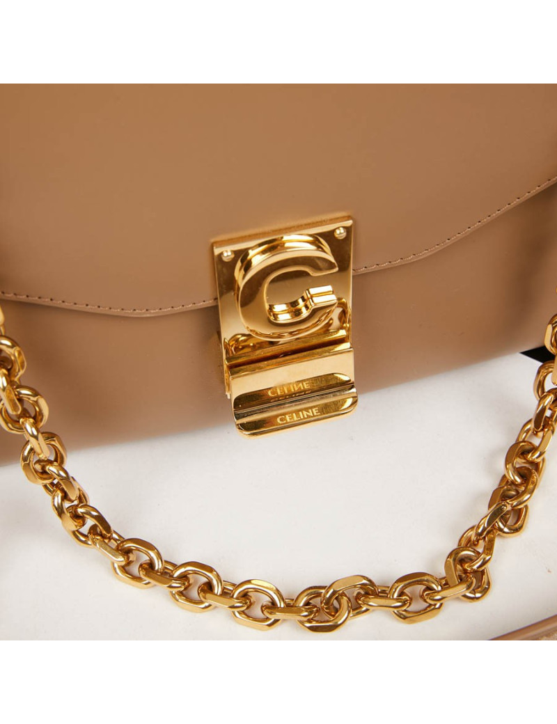 Sac C Celine cuir d'agneau beige