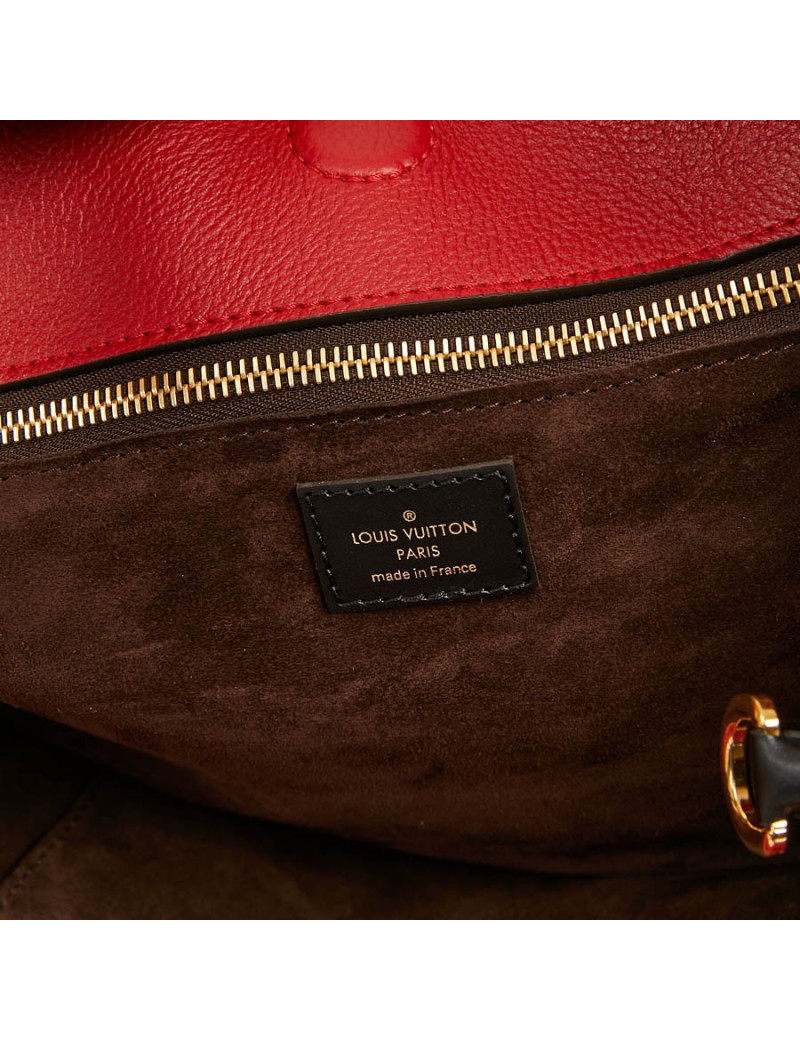 Sac LOUIS VUITTON Tote W en toile Monogram et cuir rouge