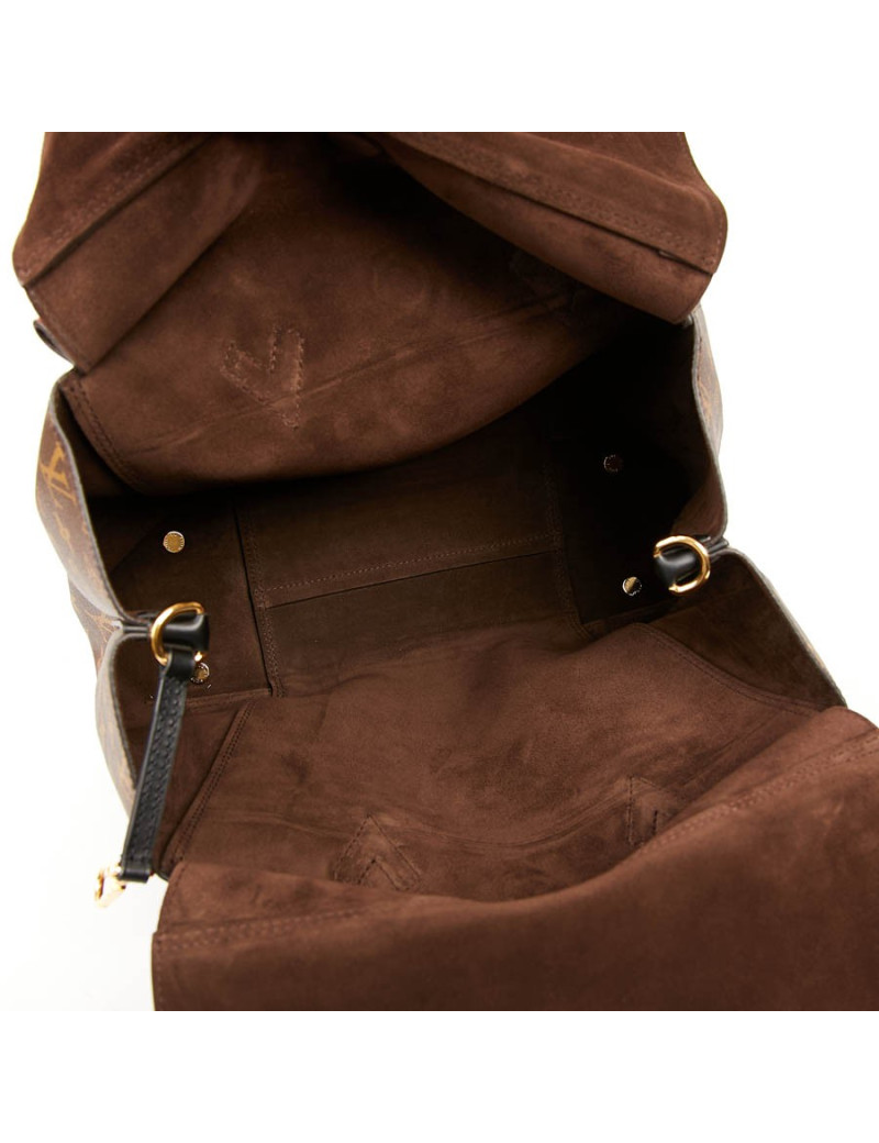 Sac LOUIS VUITTON Tote W en toile Monogram et cuir rouge