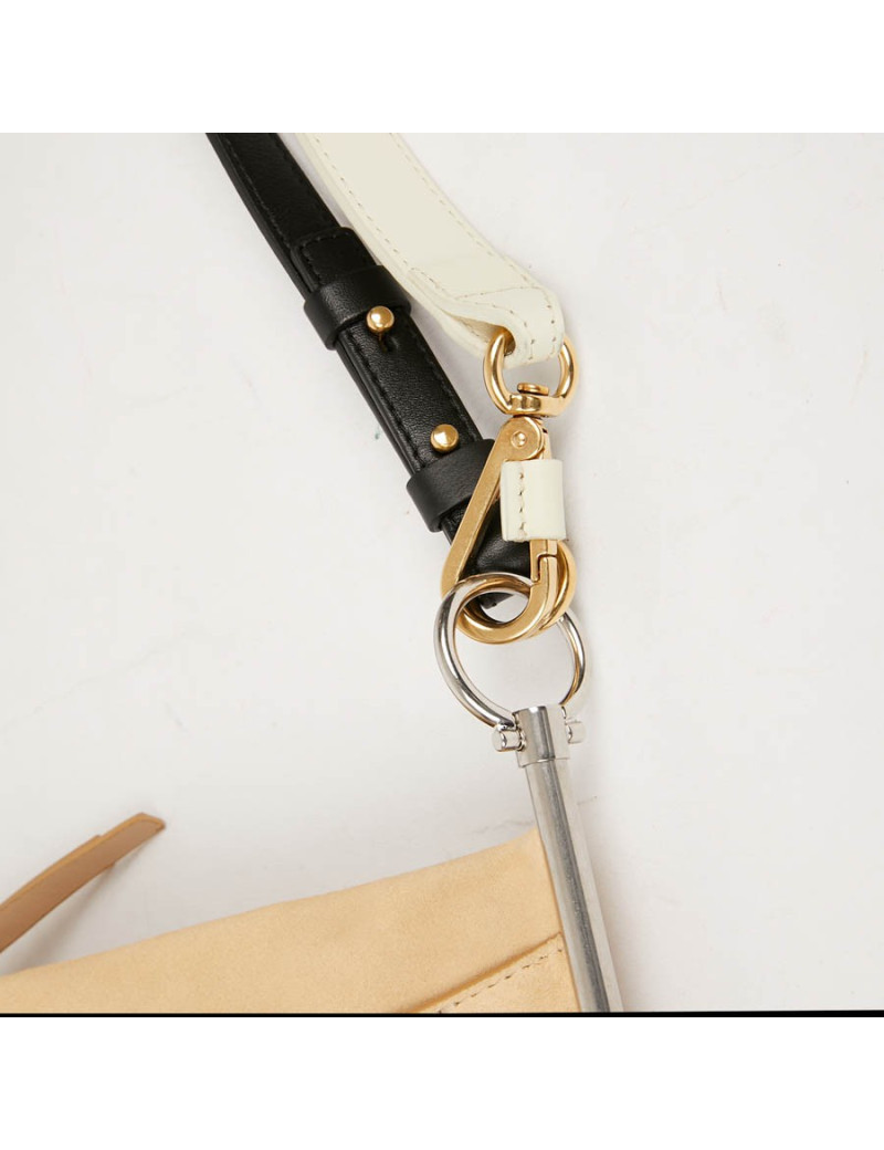 CHLOE Roy bag in Beige Suede and Leather