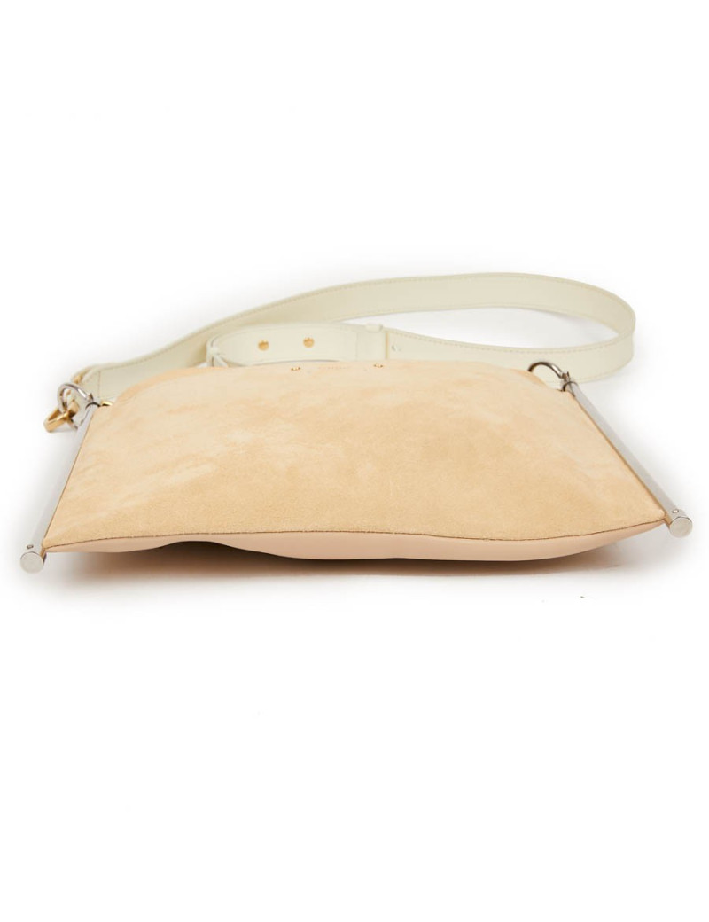 CHLOE Roy bag in Beige Suede and Leather