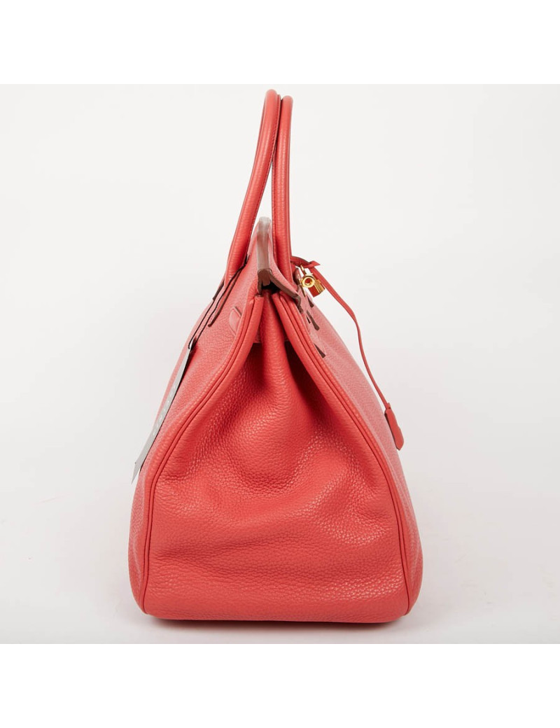 HERMES Birkin 40 Bag in Peony Togo Leather