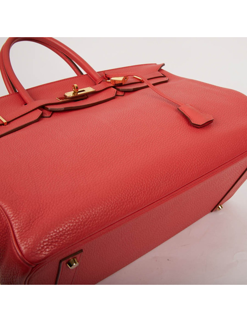 HERMES Birkin 40 Bag in Peony Togo Leather