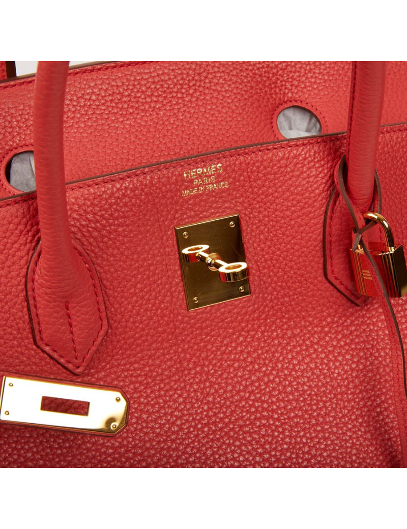 HERMES Birkin 40 Bag in Peony Togo Leather