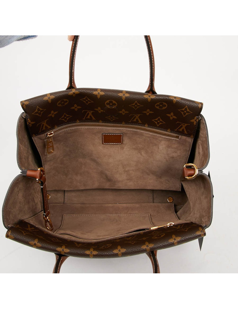 LOUIS VUITTON Tote W Bag in Toile and Leather - Certified occasion