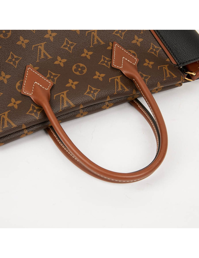 LOUIS VUITTON Tote W Bag in Toile and Leather - Certified occasion