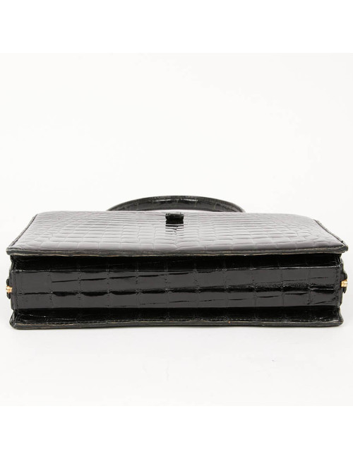 MORABITO Black crocodile vintage handbag
