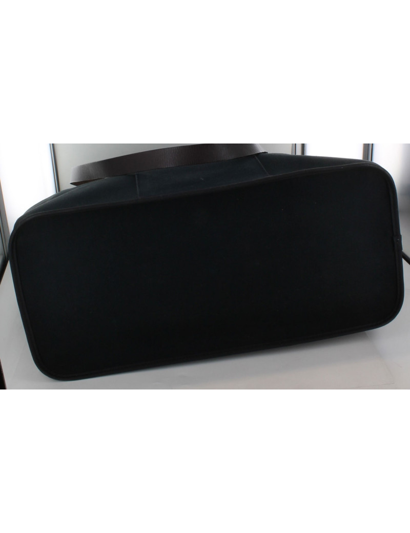 Sac Cabag HERMES en toile bleu marine