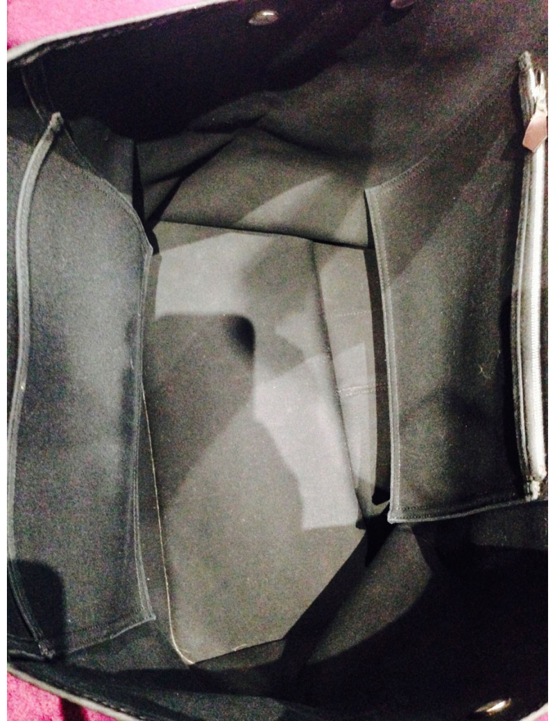 Sac Cabag HERMES en toile bleu marine