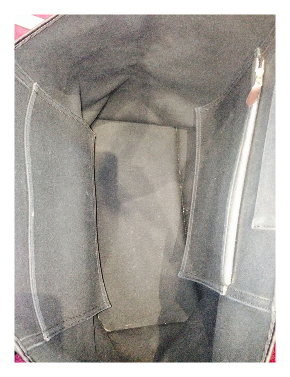 Sac Cabag HERMES en toile bleu marine GM