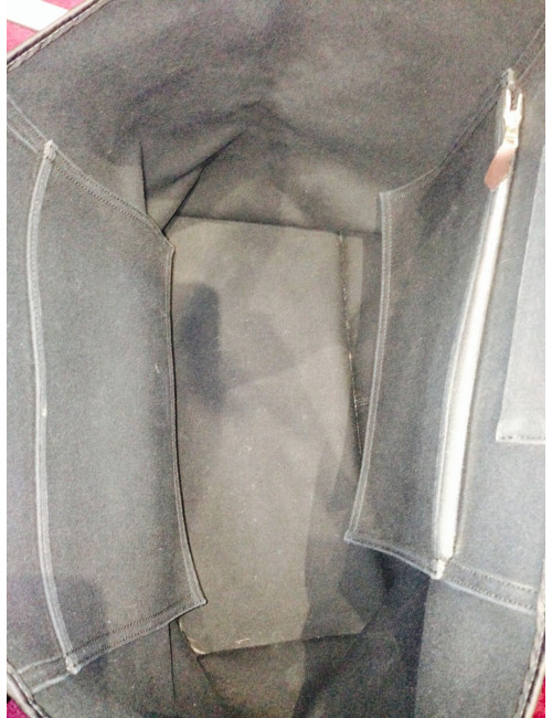 Sac Cabag HERMES en toile bleu marine GM