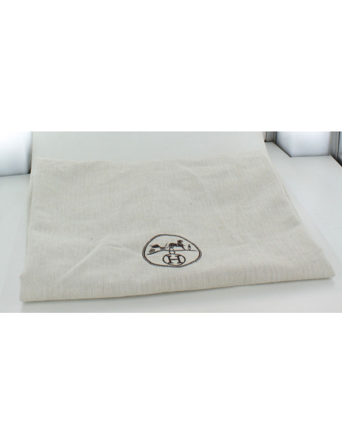 Sac Cabag HERMES en toile bleu marine GM