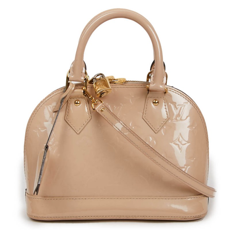 LOUIS VUITTON BB Alma Bag in Powder Pink Patent Leather - VALOIS