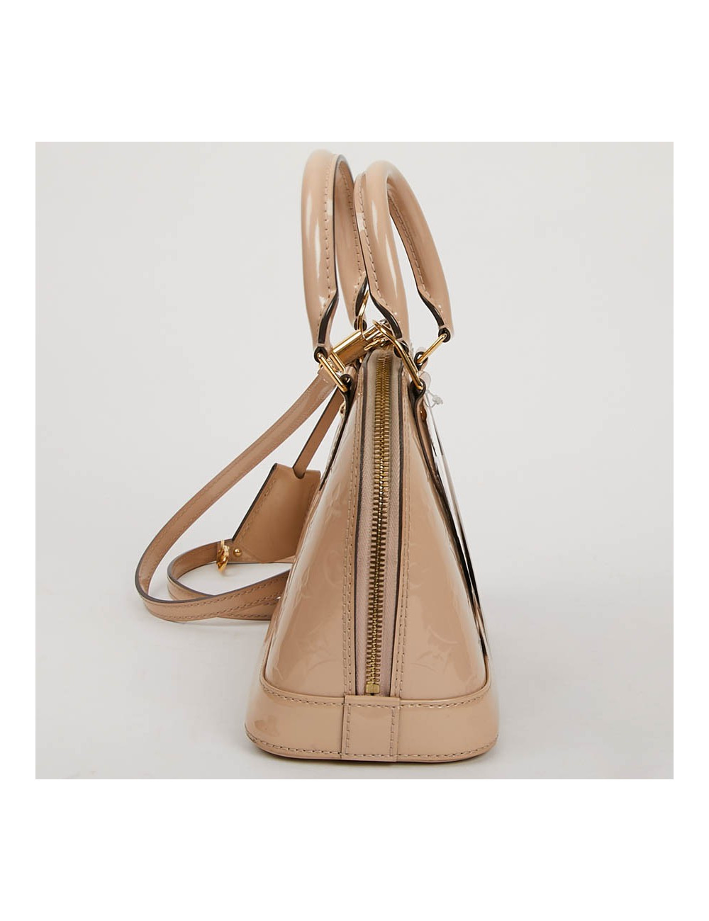 Sac LOUIS VUITTON Alma BB en cuir vernis rose poudré