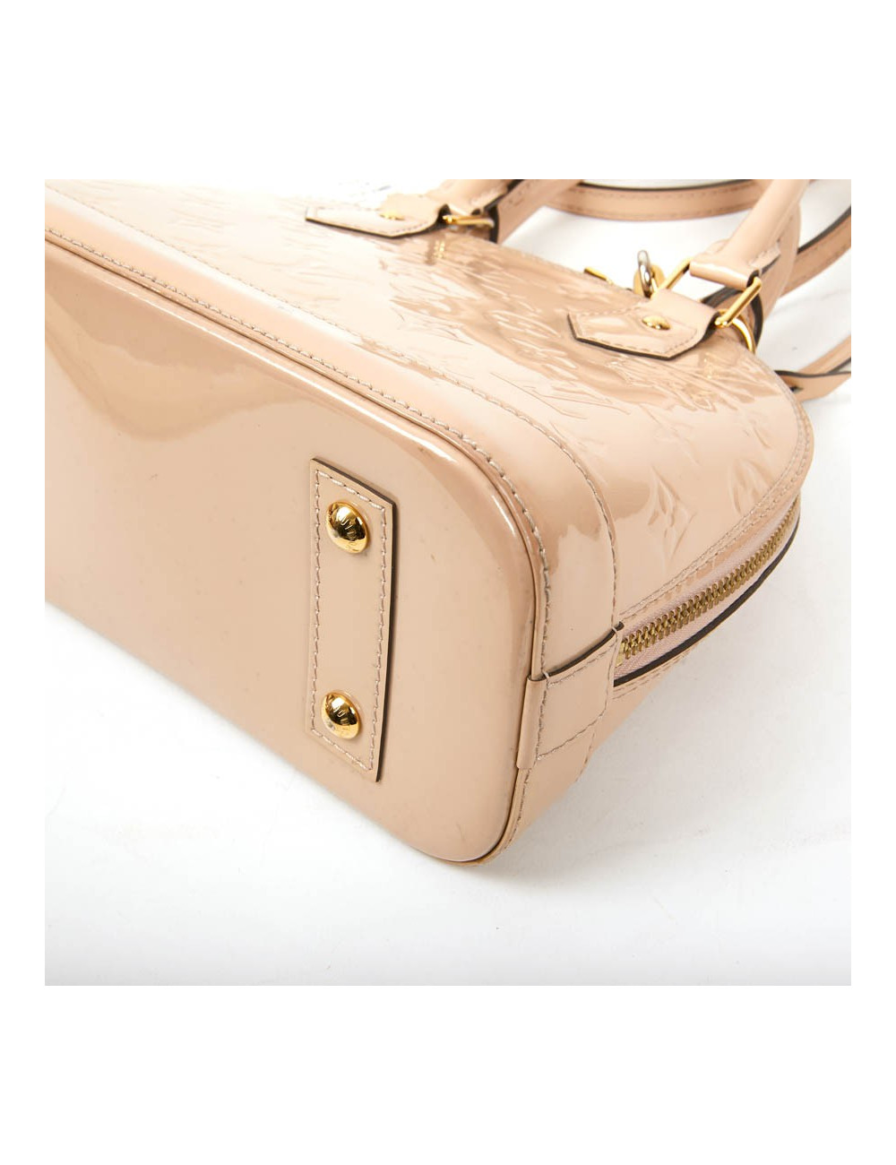 Sac LOUIS VUITTON Alma BB en cuir vernis rose poudré