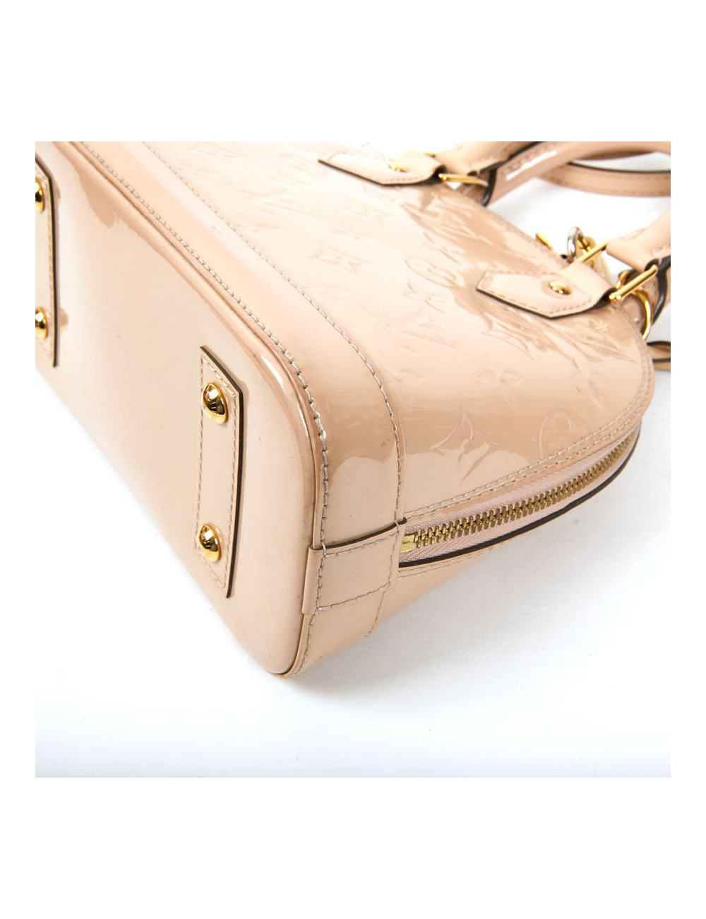 Sac LOUIS VUITTON Alma BB en cuir vernis rose poudré