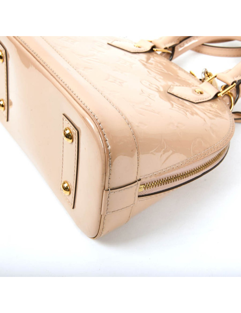 Sac LOUIS VUITTON Alma BB en cuir vernis rose poudré