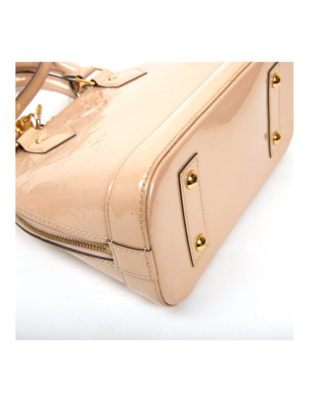 Sac LOUIS VUITTON Alma BB en cuir vernis rose poudré