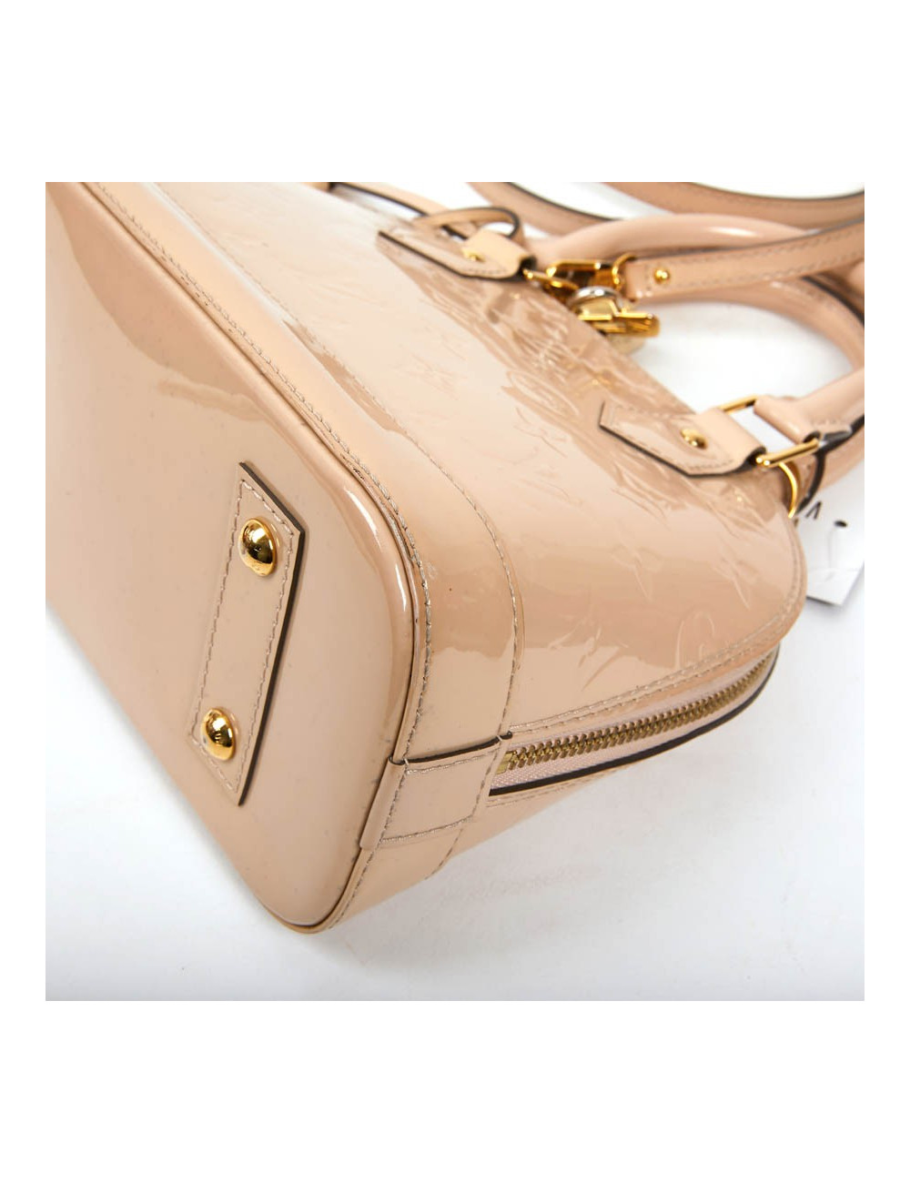 Sac LOUIS VUITTON Alma BB en cuir vernis rose poudré