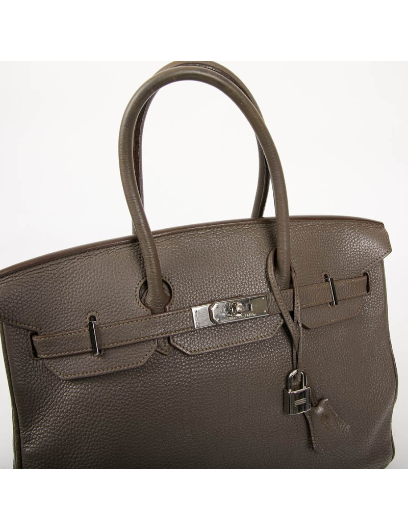 Birkin 35 HERMES cuirn togo étoupe