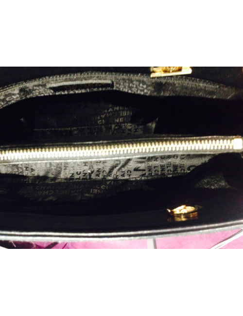 Sac CHANEL laine et cuir multicolore