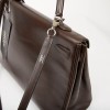 HERMES Vintage Kelly 35 Brown Box Leather Bag